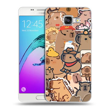 Силиконовый чехол на Samsung Galaxy A5 (2016) с принтом капибара Силиконовый чехол на Samsung Galaxy A5 (2016) с принтом капибара