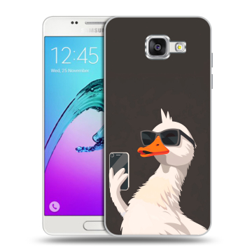 Силиконовый чехол на Samsung Galaxy A5 (2016) с принтом утка в очках