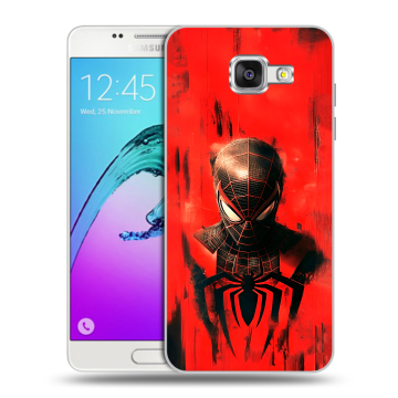 Силиконовый чехол на Samsung Galaxy A5 (2016) с принтом человек паук spiderman