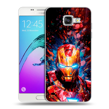 Силиконовый чехол на Samsung Galaxy A5 (2016) с принтом Железный человек Ironman