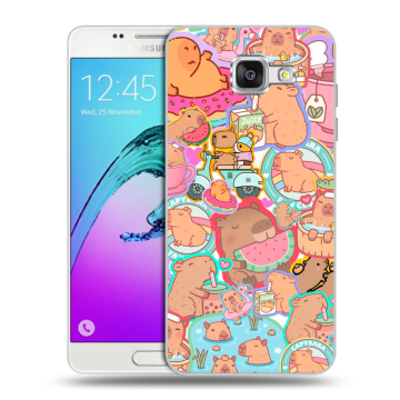Силиконовый чехол на Samsung Galaxy A5 (2016) с принтом капибары Силиконовый чехол на Samsung Galaxy A5 (2016) с принтом капибары