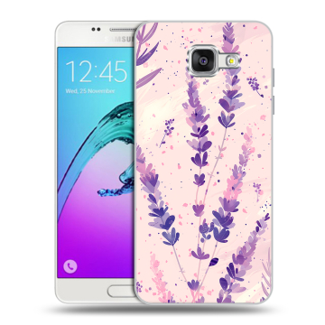 Силиконовый чехол на Samsung Galaxy A5 (2016) с принтом цветы лаванда