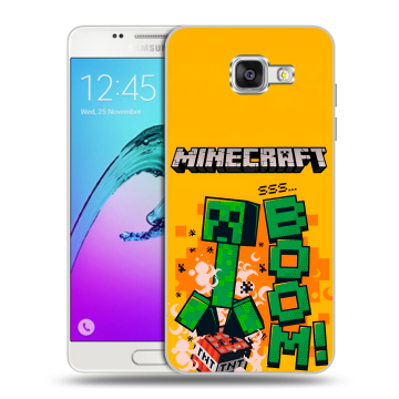 Силиконовый чехол на Samsung Galaxy A5 (2016) с принтом Майнкрафт Minecraft