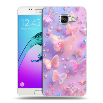 Силиконовый чехол на Samsung Galaxy A5 (2016) с принтом Бабочки