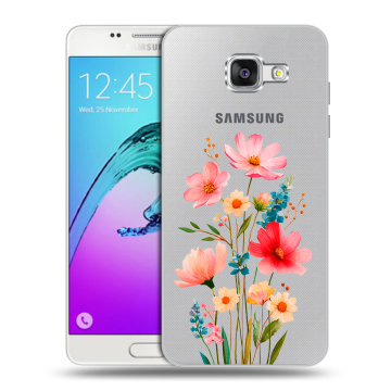 Силиконовый чехол на Samsung Galaxy A5 (2016) с принтом Цветы Силиконовый чехол на Samsung Galaxy A5 (2016) с принтом Цветы
