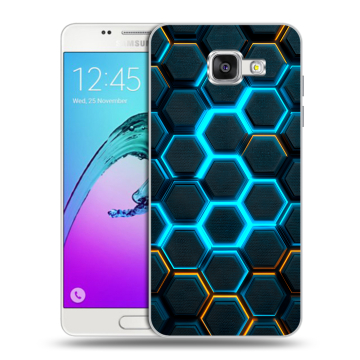 Силиконовый чехол на Samsung Galaxy A5 (2016) с принтом Неоновые соты Силиконовый чехол на Samsung Galaxy A5 (2016) с принтом Неоновые соты