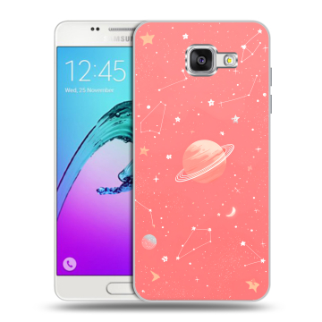 Силиконовый чехол на Samsung Galaxy A5 (2016) с принтом Розовый космос Силиконовый чехол на Samsung Galaxy A5 (2016) с принтом Розовый космос