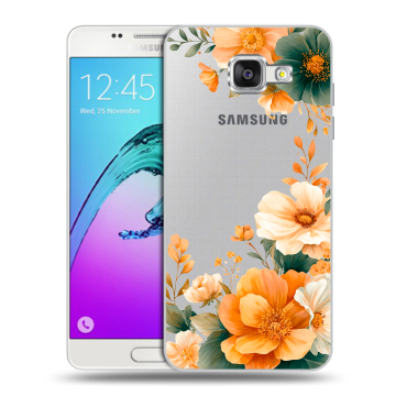Силиконовый чехол на Samsung Galaxy A5 (2016) с принтом Цветы принт Силиконовый чехол на Samsung Galaxy A5 (2016) с принтом Цветы принт