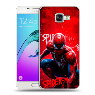 Силиконовый чехол на Samsung Galaxy A5 (2016) с принтом Spiderman Человек паук