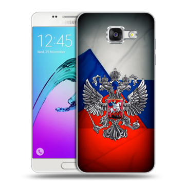Силиконовый чехол на Samsung Galaxy A5 (2016) с принтом Флаг России