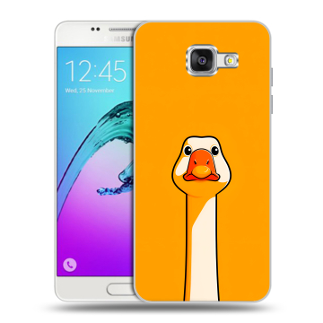 Силиконовый чехол на Samsung Galaxy A5 (2016) с принтом Смешная утка Силиконовый чехол на Samsung Galaxy A5 (2016) с принтом Смешная утка