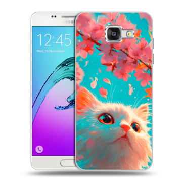 Силиконовый чехол на Samsung Galaxy A5 (2016) с принтом Красивый кот Силиконовый чехол на Samsung Galaxy A5 (2016) с принтом Красивый кот