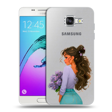 Силиконовый чехол на Samsung Galaxy A5 (2016) с принтом девушка цветы Силиконовый чехол на Samsung Galaxy A5 (2016) с принтом девушка цветы