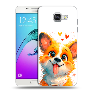 Силиконовый чехол на Samsung Galaxy A5 (2016) с принтом корги