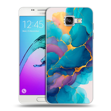 Силиконовый чехол на Samsung Galaxy A5 (2016) с принтом Мрамор блестки Силиконовый чехол на Samsung Galaxy A5 (2016) с принтом Мрамор блестки
