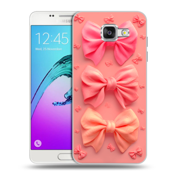 Силиконовый чехол на Samsung Galaxy A5 (2016) с принтом Розовые бантики Силиконовый чехол на Samsung Galaxy A5 (2016) с принтом Розовые бантики