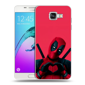 Силиконовый чехол на Samsung Galaxy A5 (2016) с принтом Дедпул Deadpool Силиконовый чехол на Samsung Galaxy A5 (2016) с принтом Дедпул Deadpool
