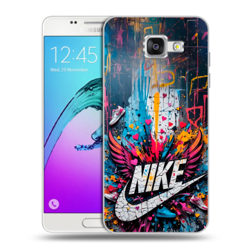 Силиконовый чехол на Samsung Galaxy A5 (2016) с принтом Nike Найк Силиконовый чехол на Samsung Galaxy A5 (2016) с принтом Nike Найк
