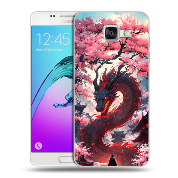 Силиконовый чехол на Samsung Galaxy A5 (2016) с принтом Дракон Японский