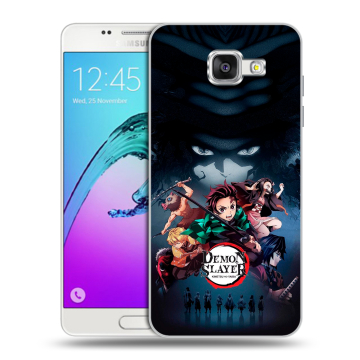 Силиконовый чехол на Samsung Galaxy A5 (2016) с принтом Demon Slayer Клинок рассекающий демонов Силиконовый чехол на Samsung Galaxy A5 (2016) с принтом Demon Slayer Клинок рассекающий демонов