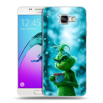 Силиконовый чехол на Samsung Galaxy A5 (2016) с принтом Новый год гринч Силиконовый чехол на Samsung Galaxy A5 (2016) с принтом Новый год гринч