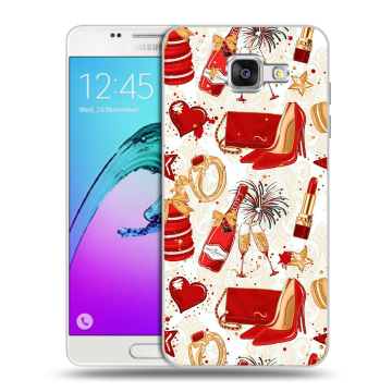 Силиконовый чехол на Samsung Galaxy A5 (2016) с принтом Новый год Силиконовый чехол на Samsung Galaxy A5 (2016) с принтом Новый год