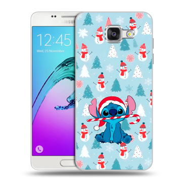 Силиконовый чехол на Samsung Galaxy A5 (2016) с принтом Стич Новый год Силиконовый чехол на Samsung Galaxy A5 (2016) с принтом Стич Новый год