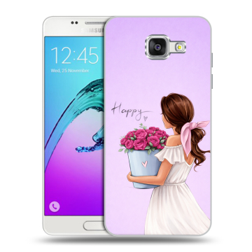 Силиконовый чехол на Samsung Galaxy A5 (2016) с принтом женский