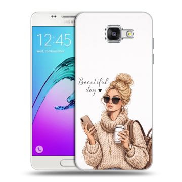 Силиконовый чехол на Samsung Galaxy A5 (2016) с принтом женский