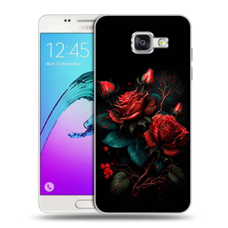 Силиконовый чехол на Samsung Galaxy A5 (2016) с принтом Розы красные Силиконовый чехол на Samsung Galaxy A5 (2016) с принтом Розы красные