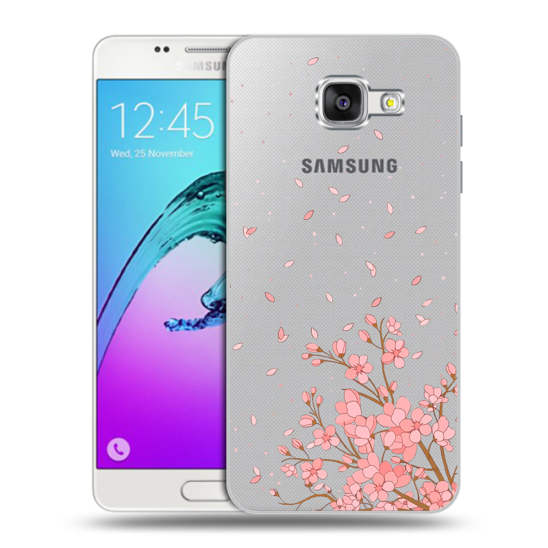 Силиконовый чехол на Samsung Galaxy A5 (2016) с принтом Ветка сакуры Силиконовый чехол на Samsung Galaxy A5 (2016) с принтом Ветка сакуры