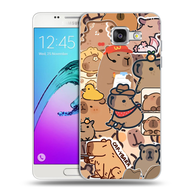 Силиконовый чехол на Samsung Galaxy A5 (2016) с принтом капибара Силиконовый чехол на Samsung Galaxy A5 (2016) с принтом капибара