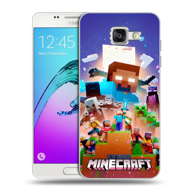Силиконовый чехол на Samsung Galaxy A5 (2016) с принтом Майнкрафт Minecraft Силиконовый чехол на Samsung Galaxy A5 (2016) с принтом Майнкрафт Minecraft