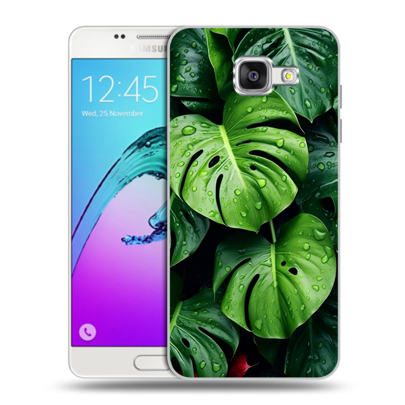 Силиконовый чехол на Samsung Galaxy A5 (2016) с принтом Листья Силиконовый чехол на Samsung Galaxy A5 (2016) с принтом Листья