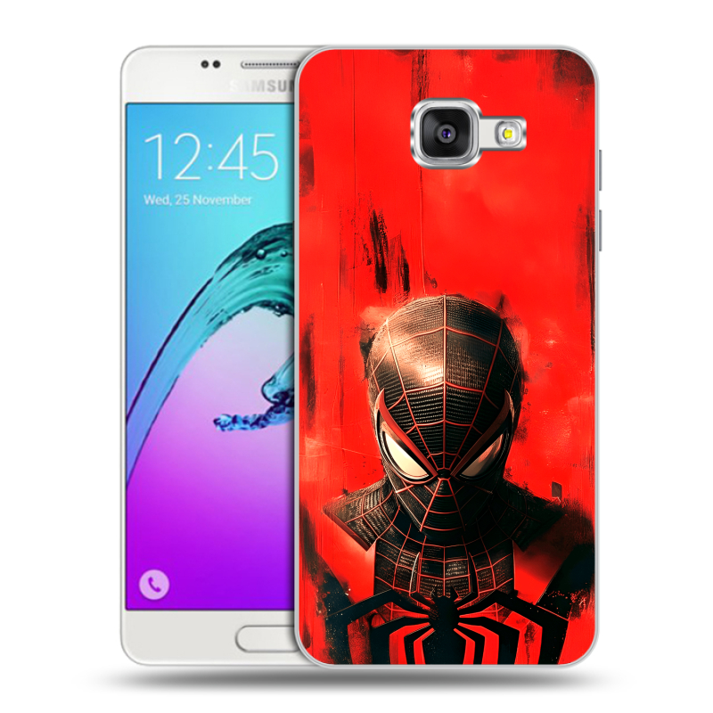 Силиконовый чехол на Samsung Galaxy A5 (2016) с принтом человек паук spiderman Силиконовый чехол на Samsung Galaxy A5 (2016) с принтом человек паук spiderman