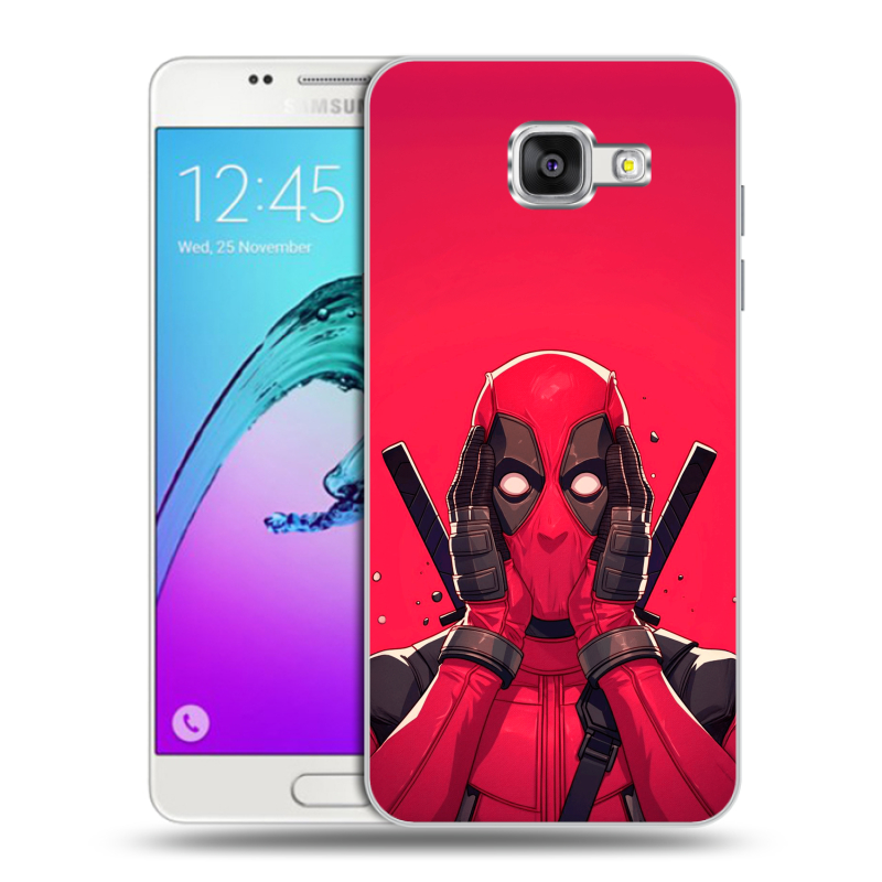 Силиконовый чехол на Samsung Galaxy A5 (2016) с принтом Дедпул Deadpool Силиконовый чехол на Samsung Galaxy A5 (2016) с принтом Дедпул Deadpool