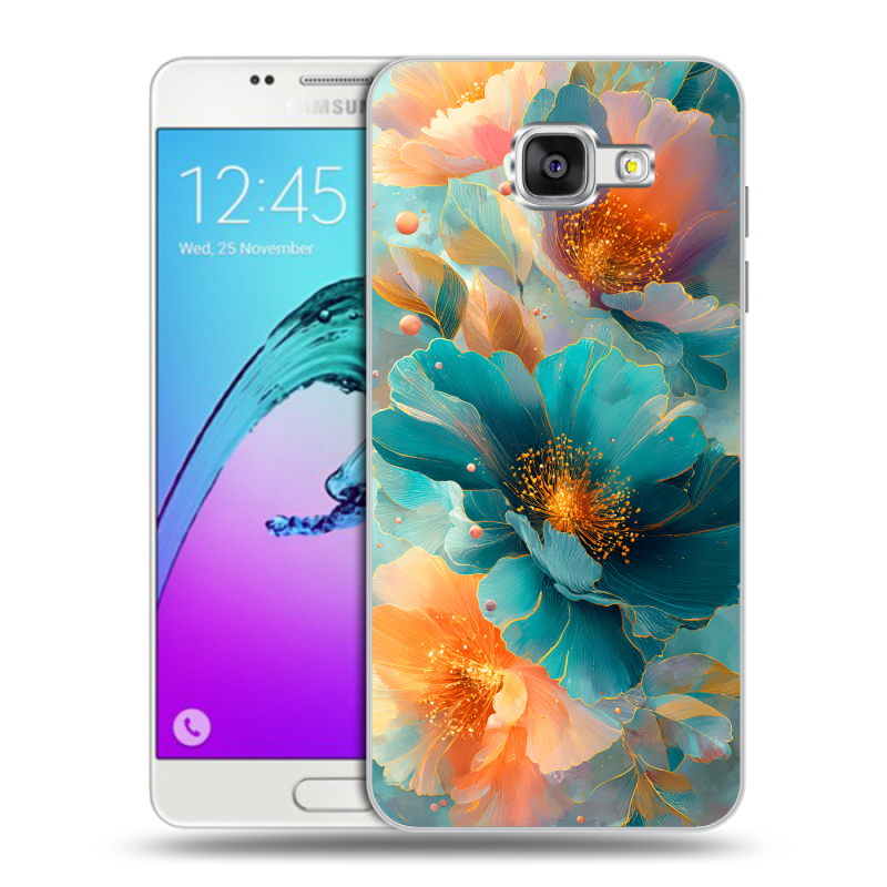 Силиконовый чехол на Samsung Galaxy A5 (2016) с принтом Цветы Силиконовый чехол на Samsung Galaxy A5 (2016) с принтом Цветы