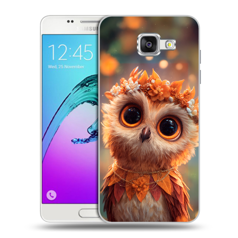 Силиконовый чехол на Samsung Galaxy A5 (2016) с принтом Милая сова Силиконовый чехол на Samsung Galaxy A5 (2016) с принтом Милая сова