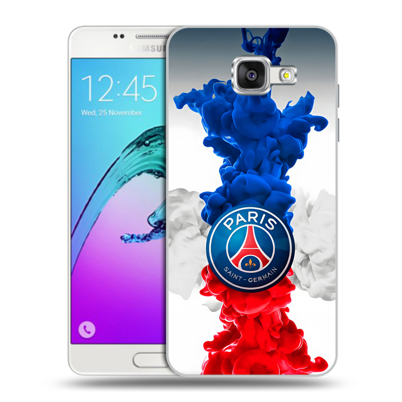 Силиконовый чехол на Samsung Galaxy A5 (2016) с принтом PSG ПСЖ Силиконовый чехол на Samsung Galaxy A5 (2016) с принтом PSG ПСЖ