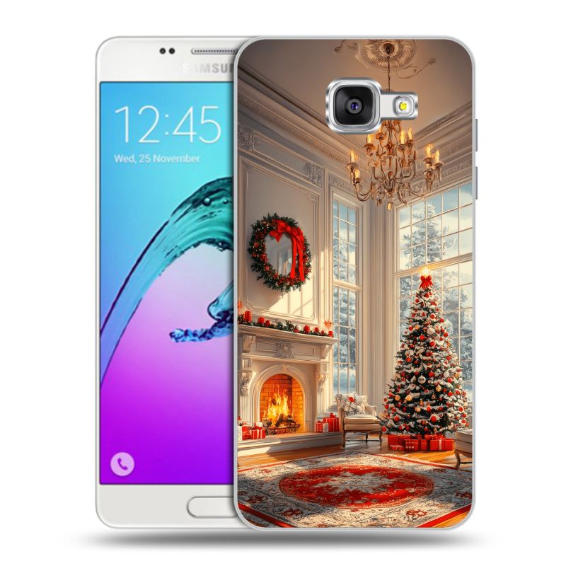Силиконовый чехол на Samsung Galaxy A5 (2016) с принтом Новый год Силиконовый чехол на Samsung Galaxy A5 (2016) с принтом Новый год