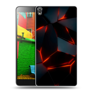 Силиконовый чехол на Lenovo Phab с принтом Яркие абстракции Силиконовый чехол на Lenovo Phab с принтом Яркие абстракции
