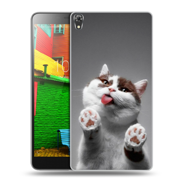 Силиконовый чехол на Lenovo Phab с принтом Коты Силиконовый чехол на Lenovo Phab с принтом Коты