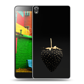 Силиконовый чехол на Lenovo Phab с принтом Черная клубника Силиконовый чехол на Lenovo Phab с принтом Черная клубника