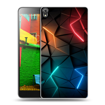 Силиконовый чехол на Lenovo Phab с принтом Абстракция неон Силиконовый чехол на Lenovo Phab с принтом Абстракция неон
