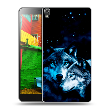 Силиконовый чехол на Lenovo Phab с принтом Волки Силиконовый чехол на Lenovo Phab с принтом Волки