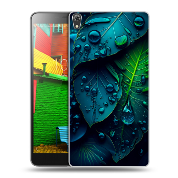Силиконовый чехол на Lenovo Phab с принтом Листья Силиконовый чехол на Lenovo Phab с принтом Листья
