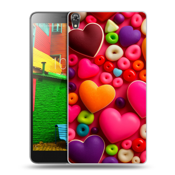Силиконовый чехол на Lenovo Phab с принтом Сердечки Силиконовый чехол на Lenovo Phab с принтом Сердечки