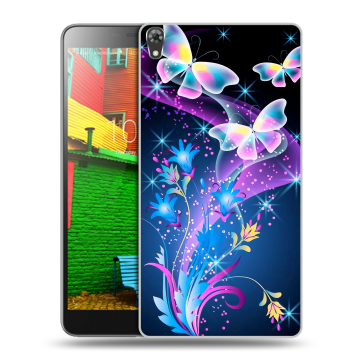 Силиконовый чехол на Lenovo Phab с принтом Бабочки