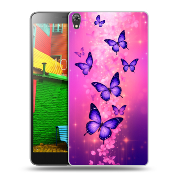 Силиконовый чехол на Lenovo Phab с принтом Бабочки