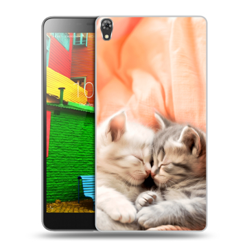 Силиконовый чехол на Lenovo Phab с принтом Котята